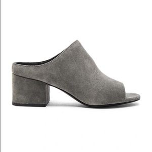 Phillip Lim cube open toe block heel suede heels